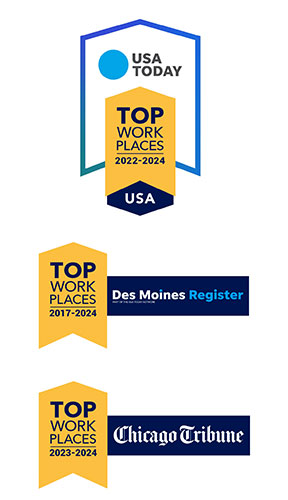 Top Work Places Badges 2022