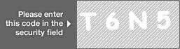 captcha code for visual authentication  letter T number 6 letter N number 5